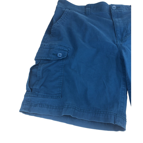 St. John's Bay Men's Cargo Shorts Size 40 Turquoise Blue Comfort Stretch - Picture 4 of 10
